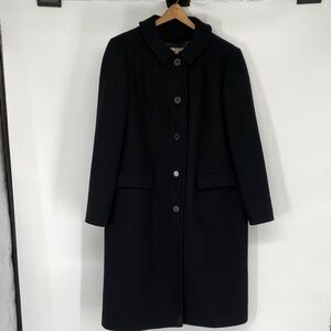 Pendleton Black Women's Long Pea Coat Vintage Large? Wool